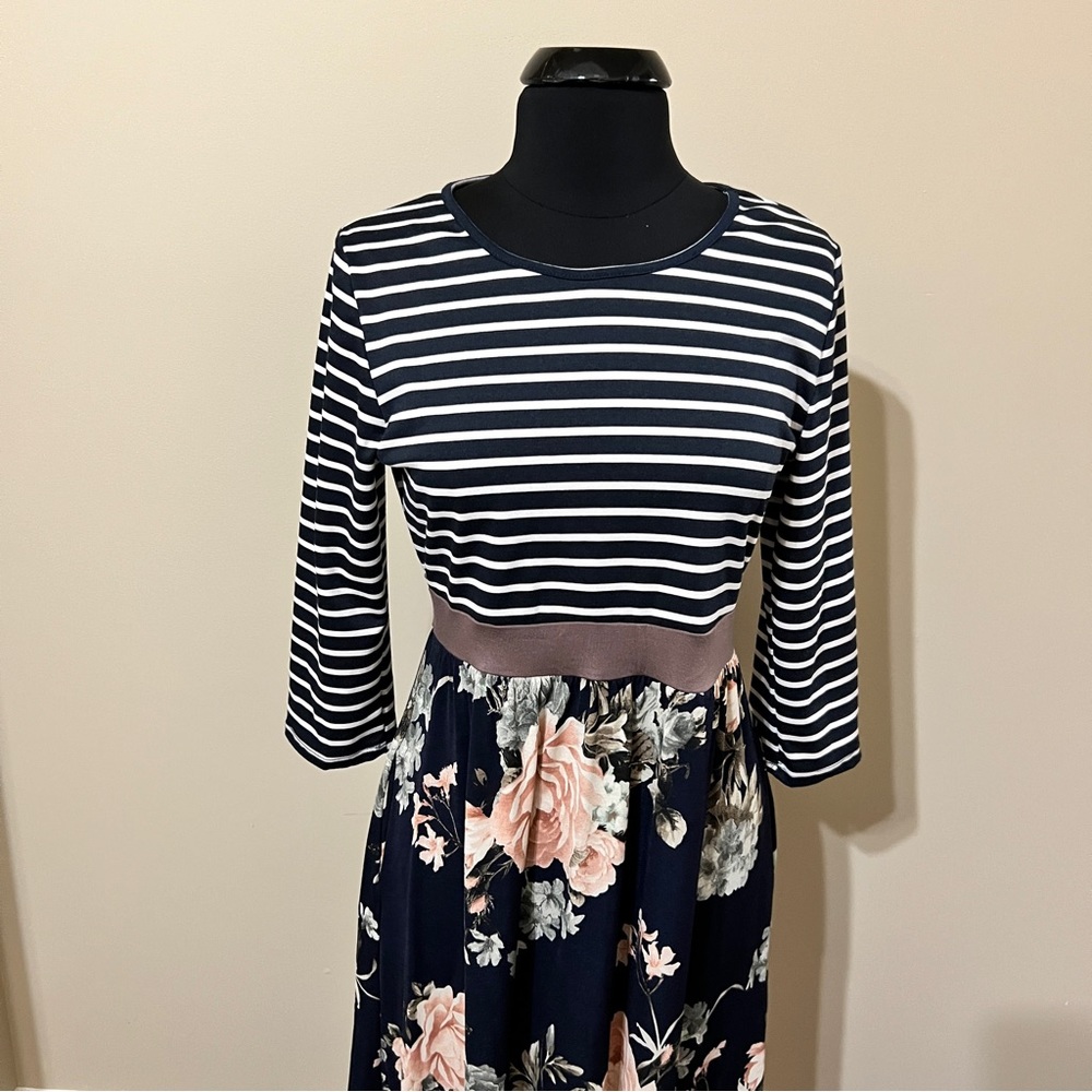 Mixed Print Dress
